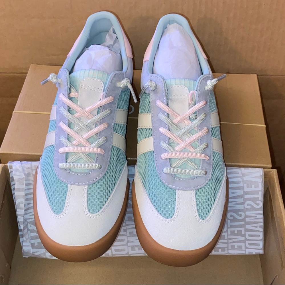 Steve Madden Verdict Mesh Sneaker Turquoise Multi Sneaker - Women’s 8 NEW NIB - Picture 4 of 16